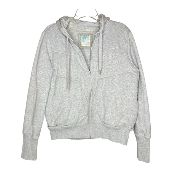 Old Navy Jackets & Blazers - Old Navy Women’s Light Gray Full Zip-Up Hoodie Fleece Sweatshirt SZ XL